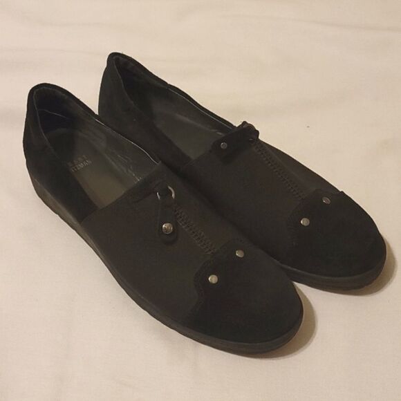 Stuart weitzman suede slip on wedge loafer size 9.5 - Picture 1 of 9